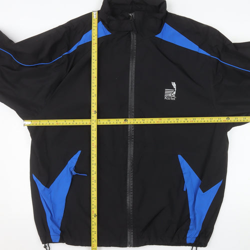 Kartel Men’s Black Blue Windbreaker Jacket L Regular Lightweight