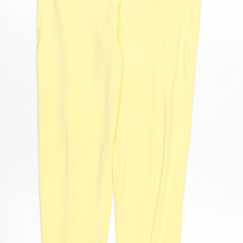 Adidas Womens Yellow L Ankle Leggings Stretch Activewear Trousers
