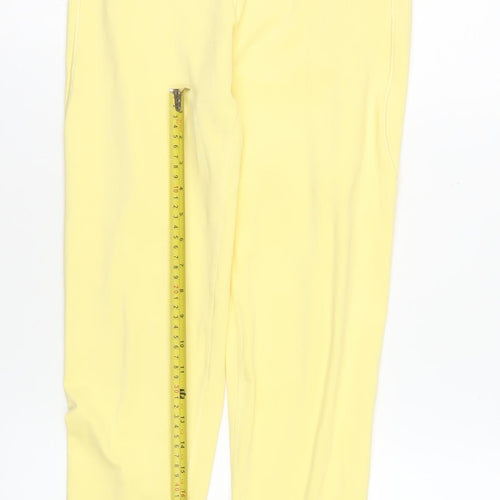 Adidas Womens Yellow L Ankle Leggings Stretch Activewear Trousers