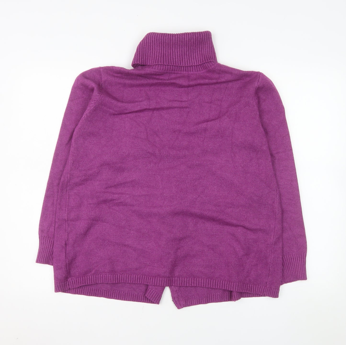 Paco Boutique Womens Purple Roll Neck Knit Jumper Size 12