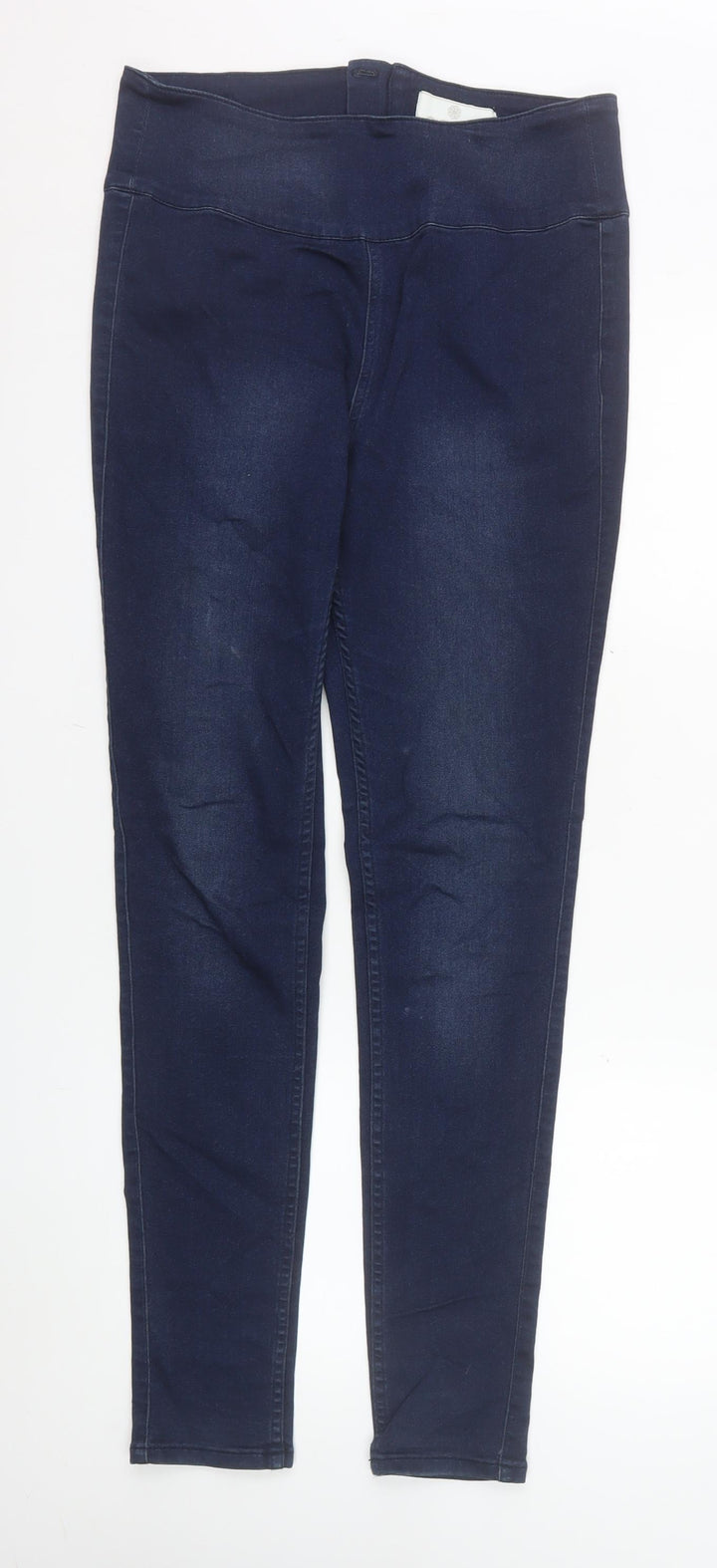 Pieces Womens Blue High Waist Jegging Size L Slim Fit Denim Jeans
