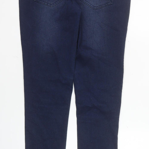 Pieces Womens Blue High Waist Jegging Size L Slim Fit Denim Jeans