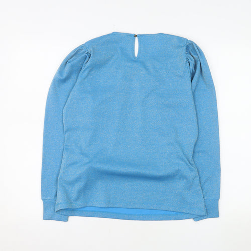 Savida Women's Blue Long Sleeve Tunic Blouse Size 10