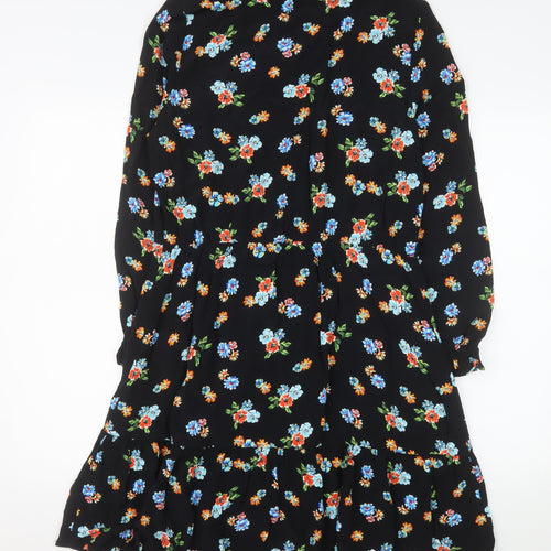 Dunnes Stores Women’s Black Floral A-Line Knee Length Dress Size 12