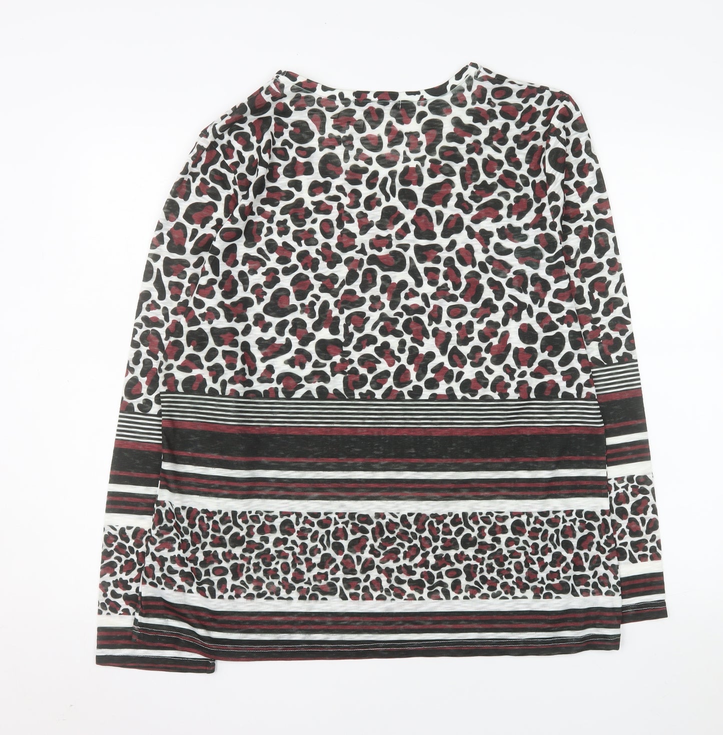 Voulez Vous Women's Multicoloured Animal Print Long Sleeve Top Size 18
