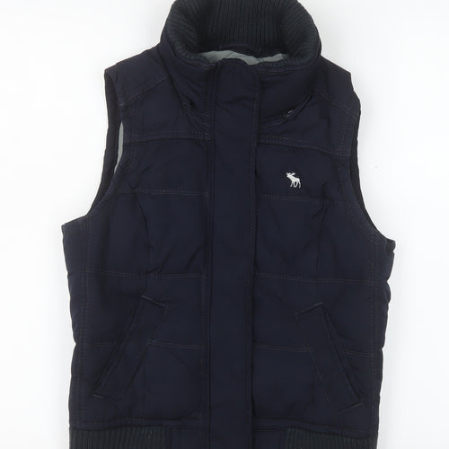 Abercrombie & Fitch Women's Blue Puffer Waistcoat M