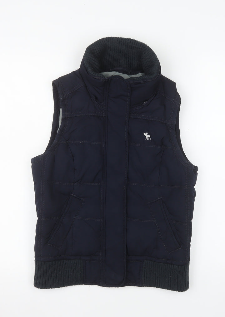 Abercrombie & Fitch Women's Blue Puffer Waistcoat M