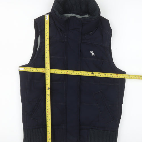 Abercrombie & Fitch Women's Blue Puffer Waistcoat M