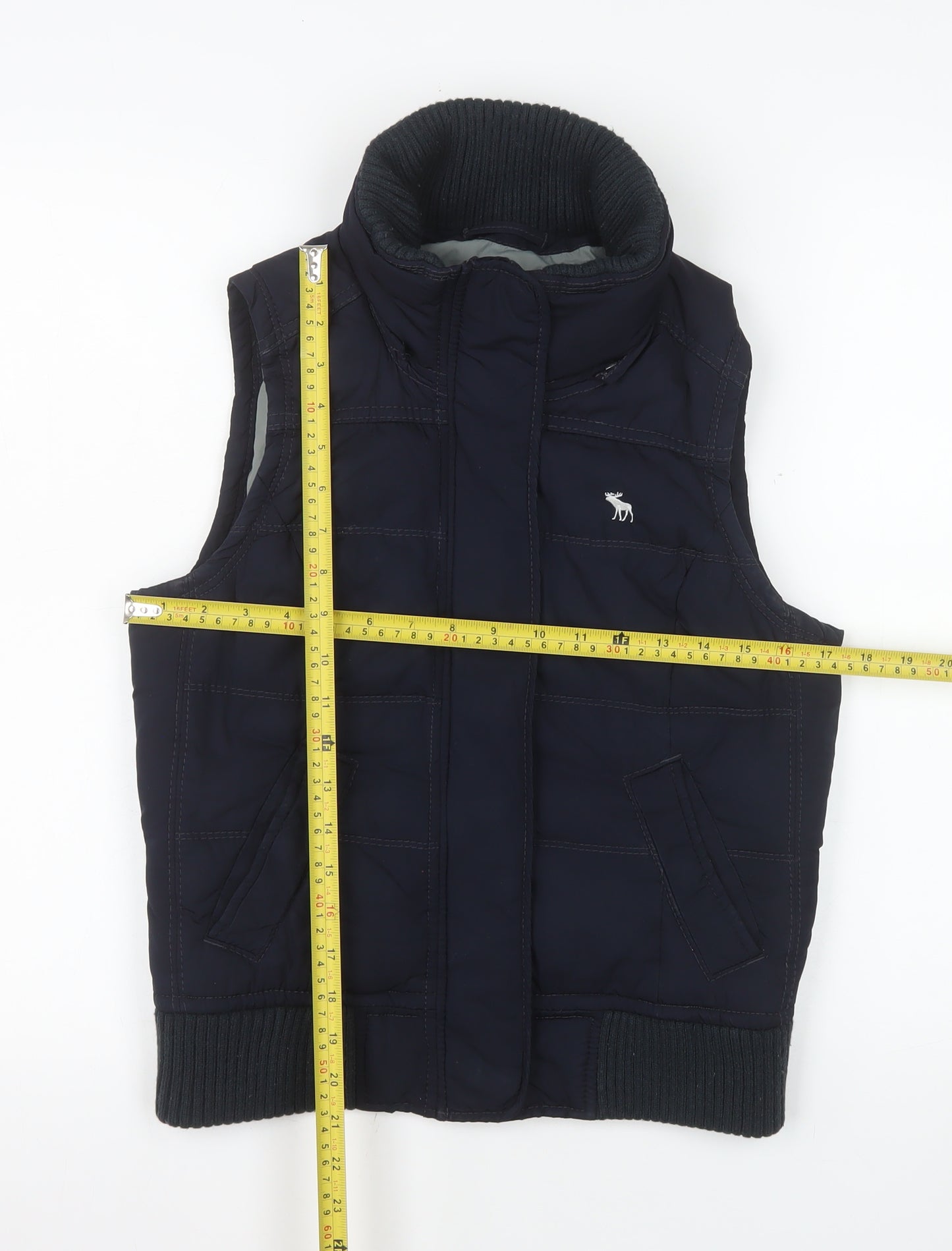 Abercrombie & Fitch Women's Blue Puffer Waistcoat M