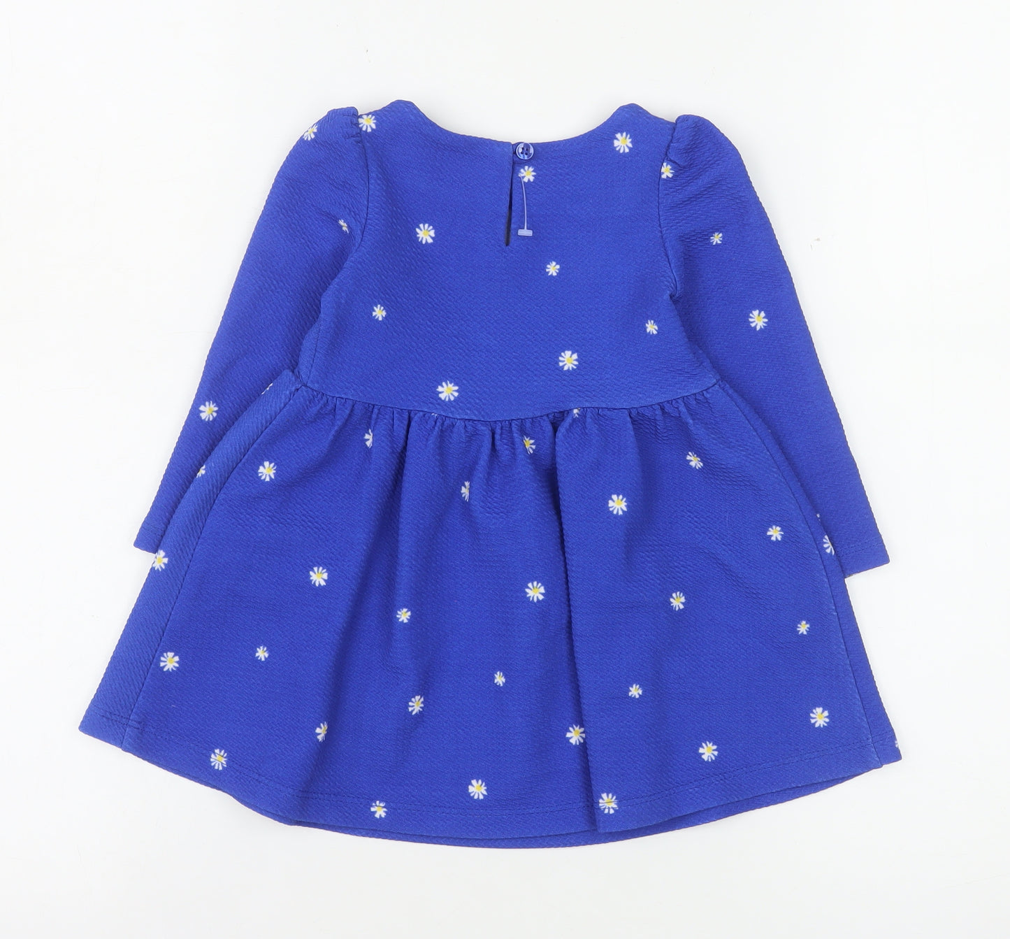 St. Bernard for Dunnes Stores Blue Floral Long Sleeve Baby Dress 6-9 Months