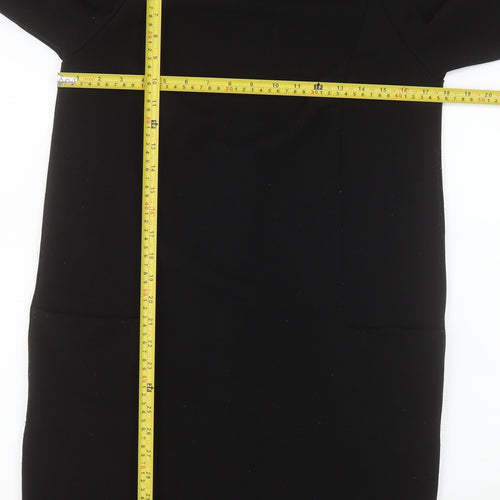 Peruzzi Women's Black Knee Length Sheath Dress Size 10