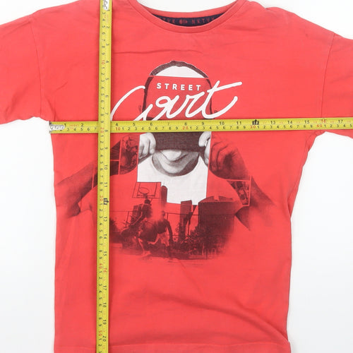 Nukutavake Boys Red Street Graphic T-Shirt Size 10 Years