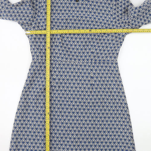 Darling London Women’s Blue Geometric Shift Dress Size 14