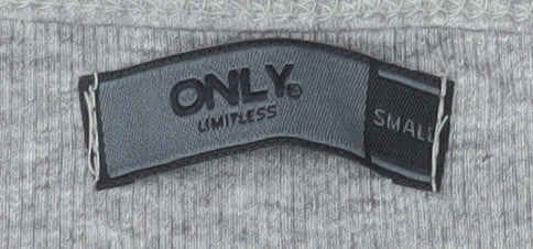 ONLY Women’s Grey Basic Ribbed Cotton Tank Top Size S