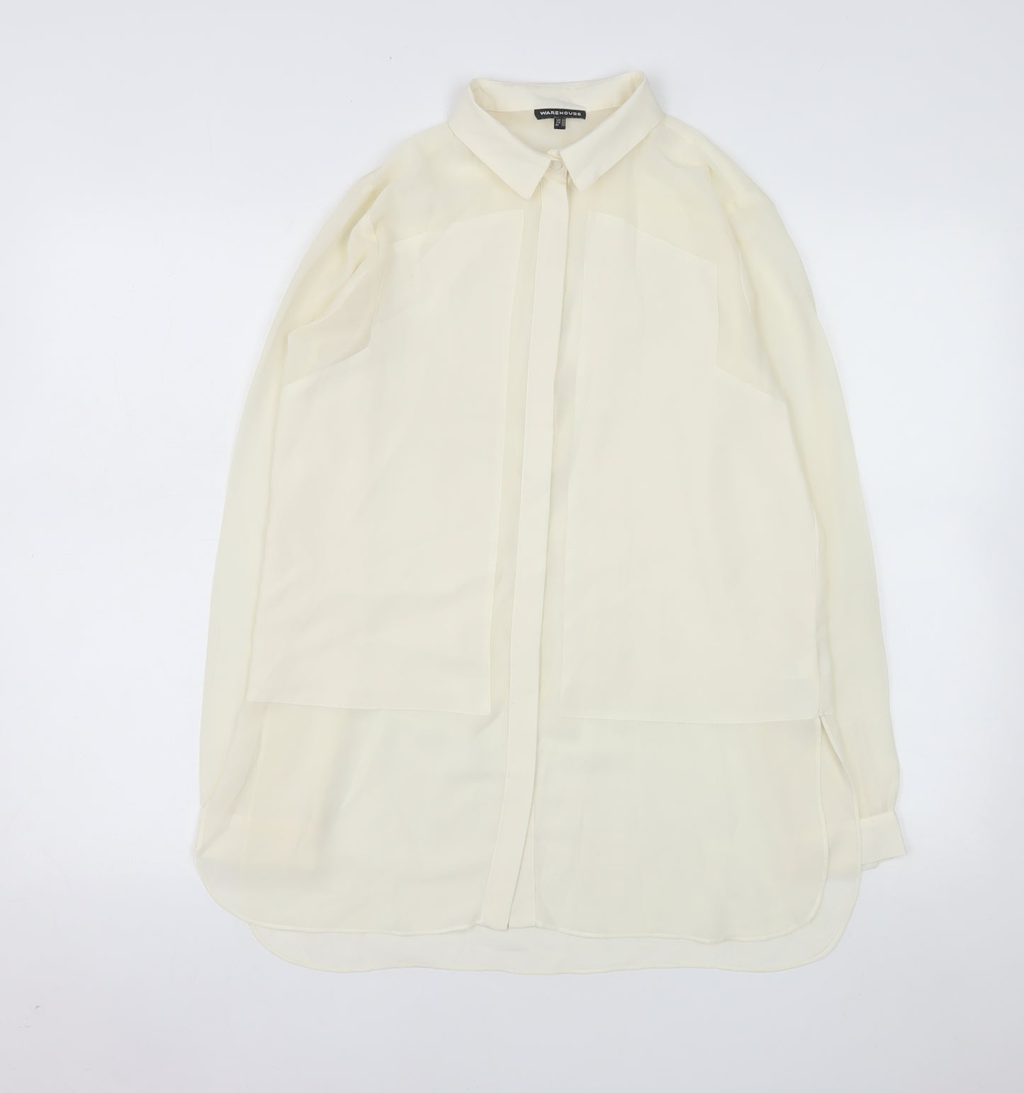 Warehouse Women’s Ivory Long Sleeve Tunic Blouse Size 10