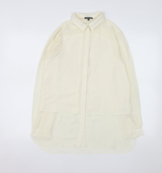 Warehouse Women’s Ivory Long Sleeve Tunic Blouse Size 10