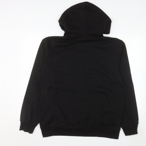 Jack & Jones Men's Black XL Pullover Hoodie with Logo Print