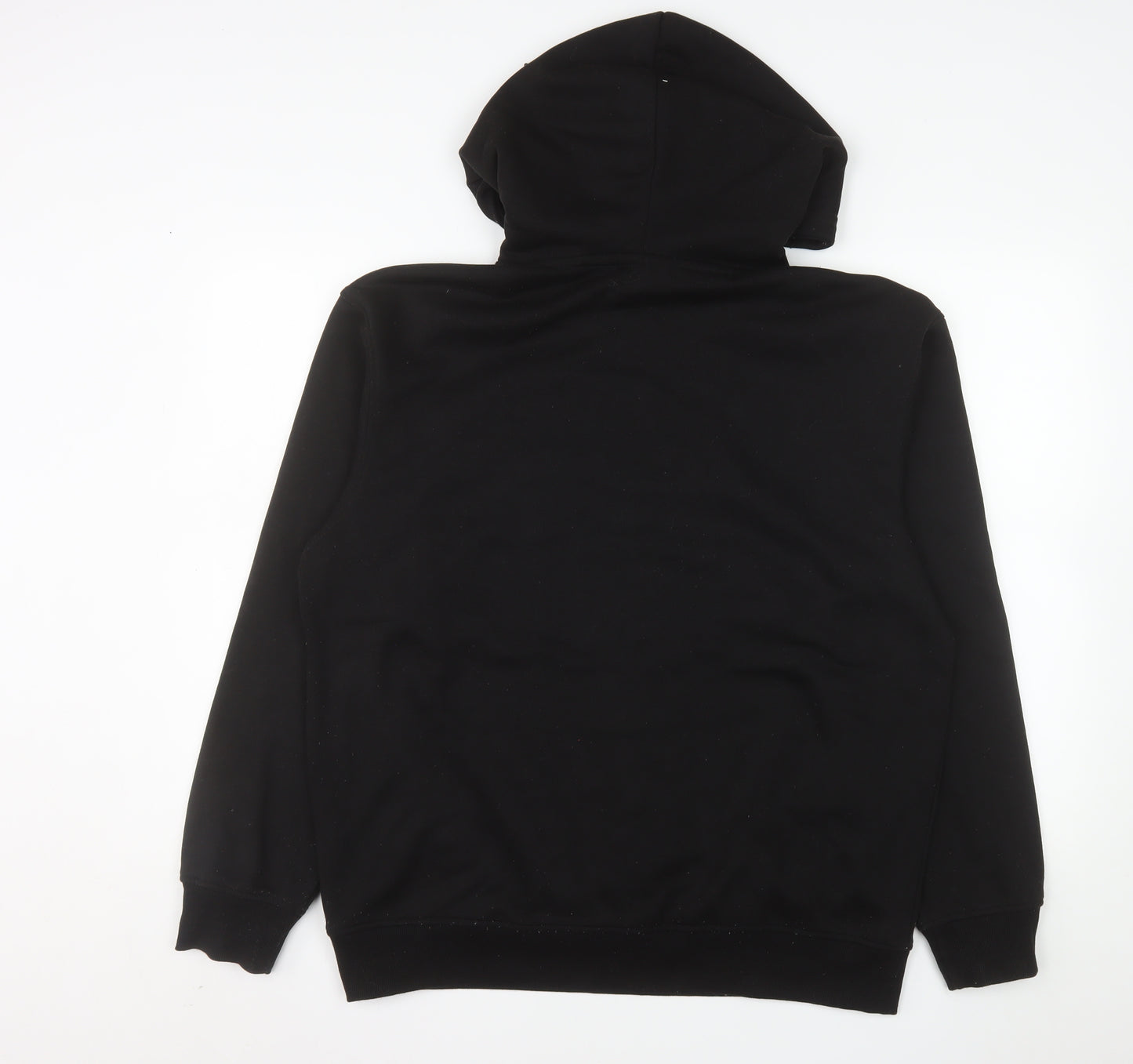 Jack & Jones Men's Black XL Pullover Hoodie with Logo Print