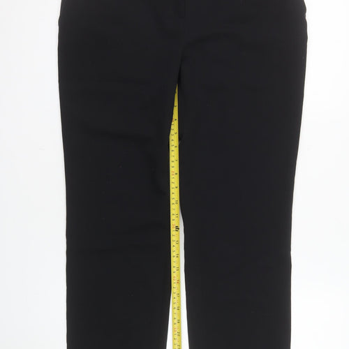 Dunnes Women's Black Straight Leg Tailored Trousers Size 12