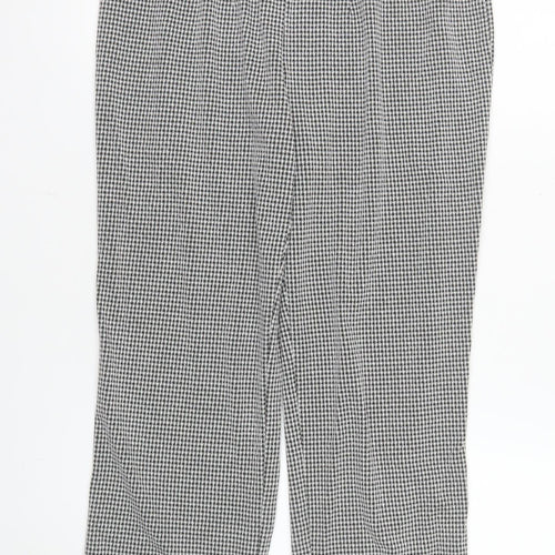 Marks and Spencer Womens Grey Houndstooth Cropped Trousers Size 12