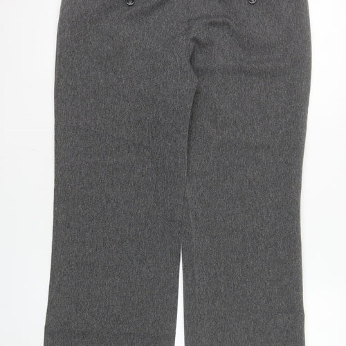 Dunnes Women's Grey Herringbone Straight Leg Dress Pants Size 12