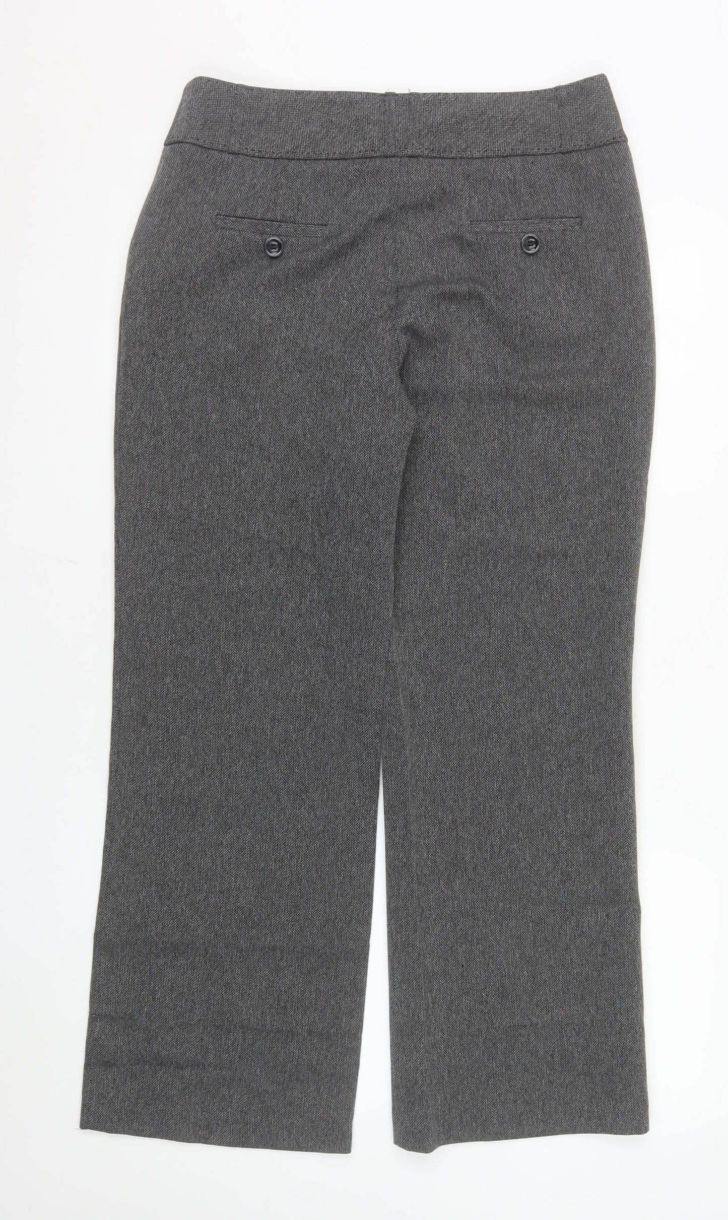 Dunnes Women's Grey Herringbone Straight Leg Dress Pants Size 12