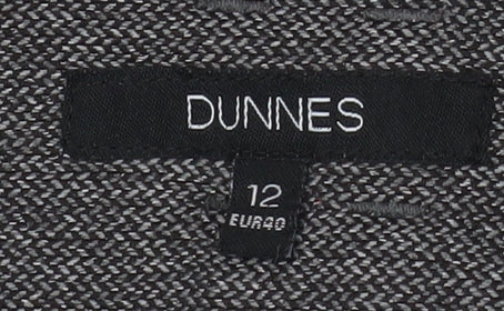 Dunnes Women's Grey Herringbone Straight Leg Dress Pants Size 12