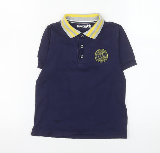 Timberland Boys Navy Polo Shirt 8 Years Cotton Short Sleeve Classic