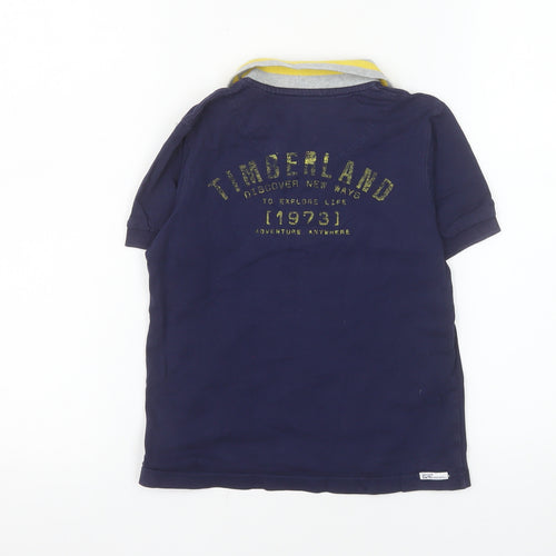 Timberland Boys Navy Polo Shirt 8 Years Cotton Short Sleeve Classic