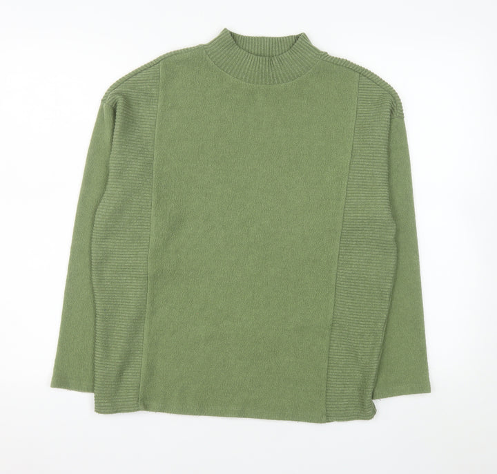 Dunnes Women’s Green Mock Neck Long Sleeve Pullover Jumper Size S