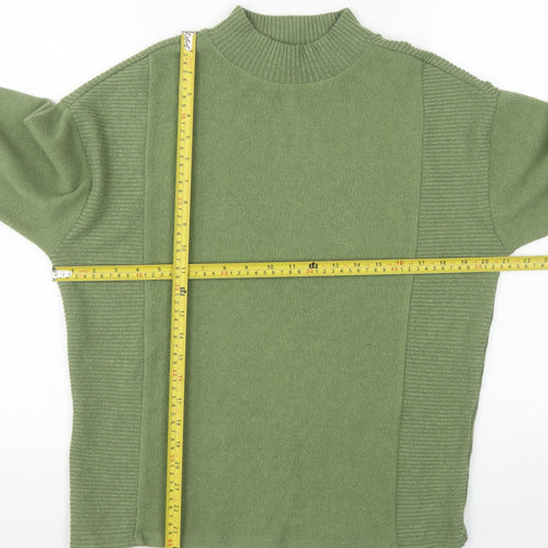 Dunnes Women’s Green Mock Neck Long Sleeve Pullover Jumper Size S