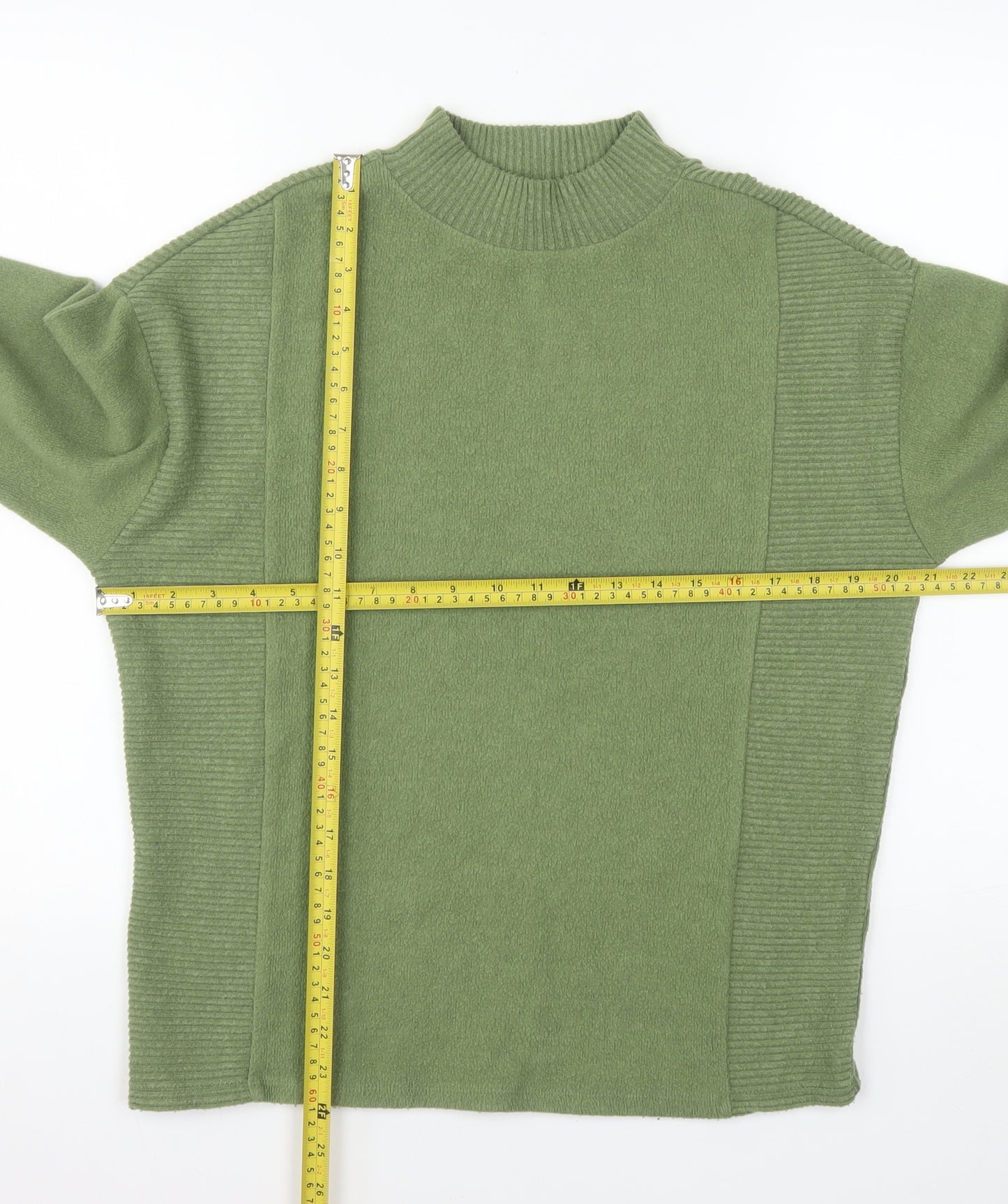Dunnes Women’s Green Mock Neck Long Sleeve Pullover Jumper Size S