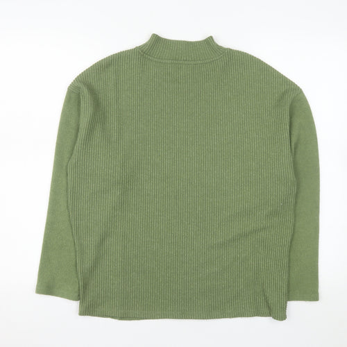 Dunnes Women’s Green Mock Neck Long Sleeve Pullover Jumper Size S