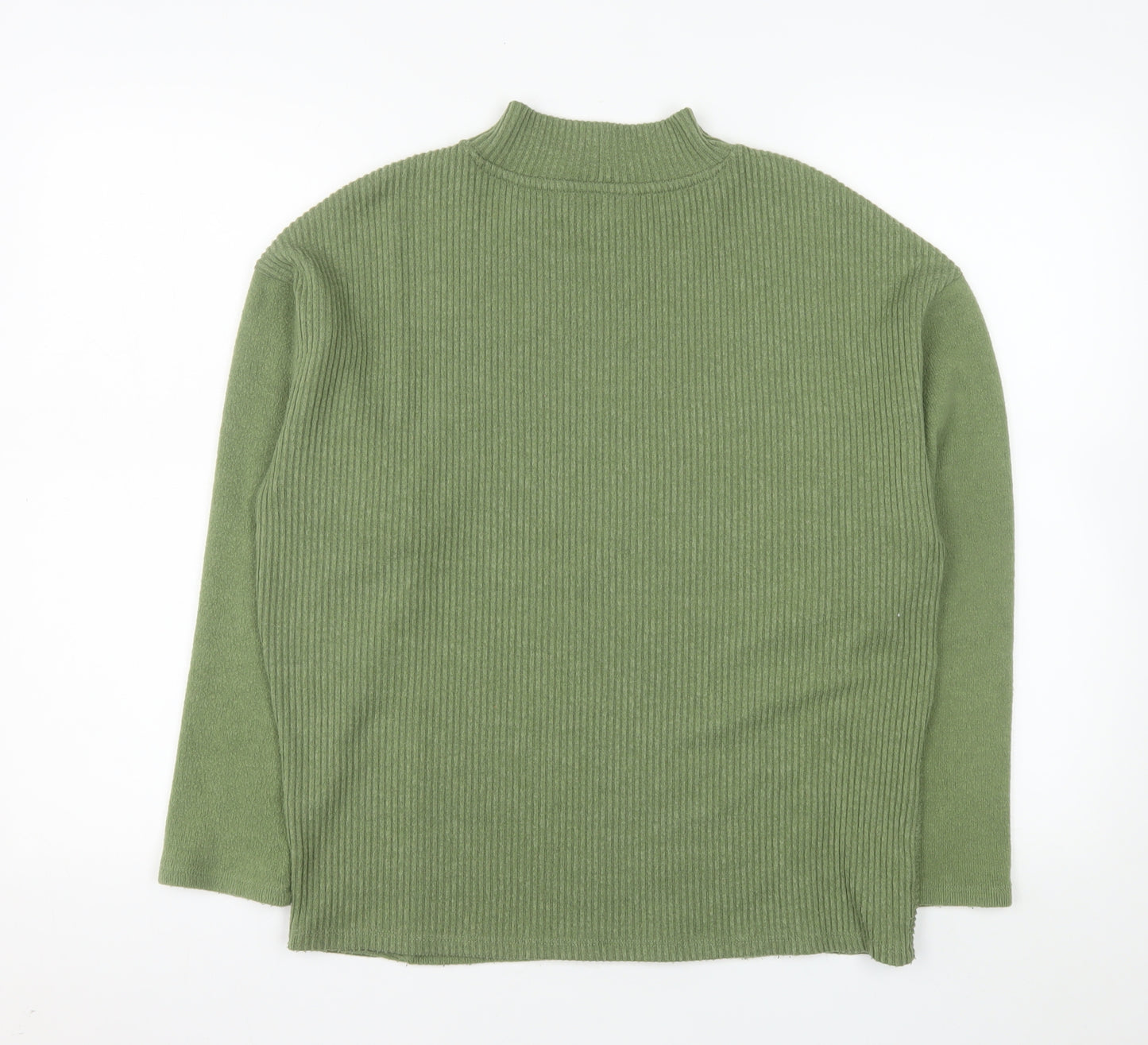 Dunnes Women’s Green Mock Neck Long Sleeve Pullover Jumper Size S