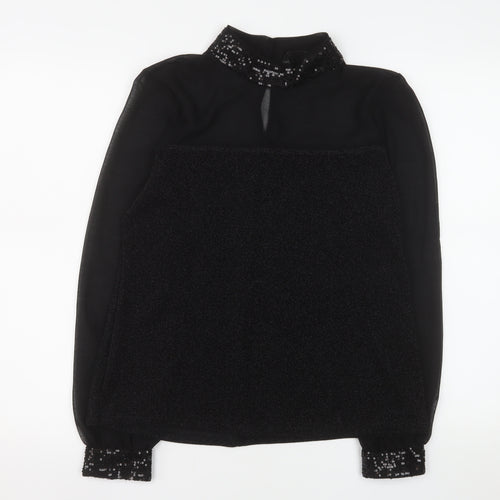 Dunnes Stores Women’s Black Sequin Long Sleeve Tunic Blouse Size 14