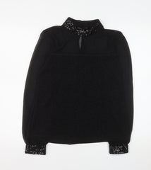Dunnes Stores Women’s Black Sequin Long Sleeve Tunic Blouse Size 14