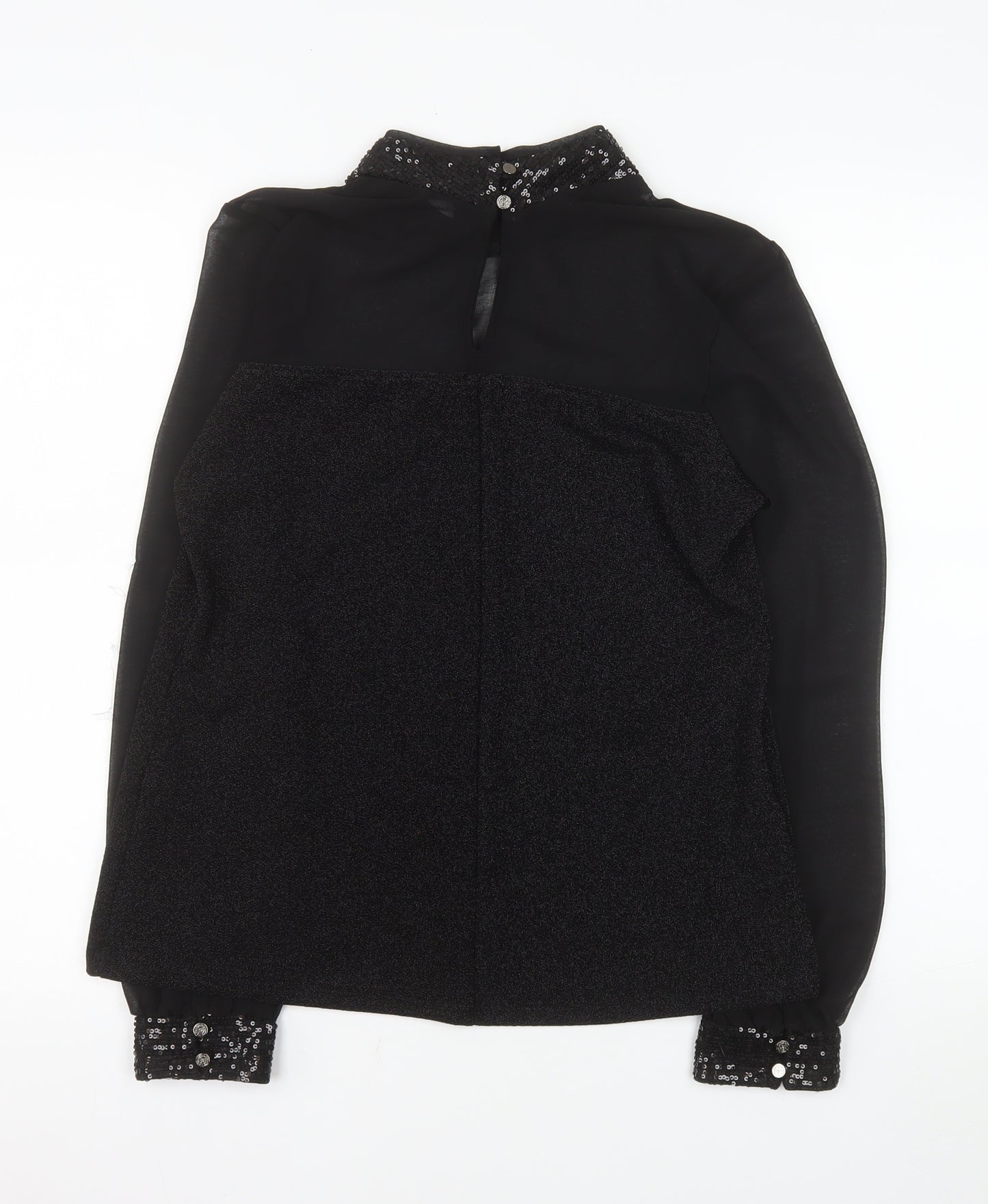 Dunnes Stores Women’s Black Sequin Long Sleeve Tunic Blouse Size 14