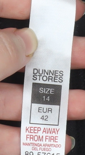 Dunnes Stores Women’s Black Sequin Long Sleeve Tunic Blouse Size 14