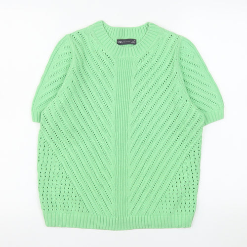Marks and Spencer Women’s Green Knit Short Sleeve Pullover Jumper M