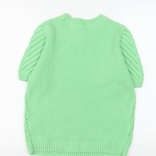 Marks and Spencer Women’s Green Knit Short Sleeve Pullover Jumper M