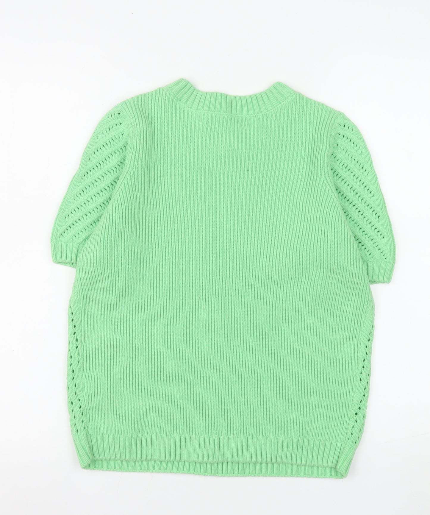 Marks and Spencer Women’s Green Knit Short Sleeve Pullover Jumper M