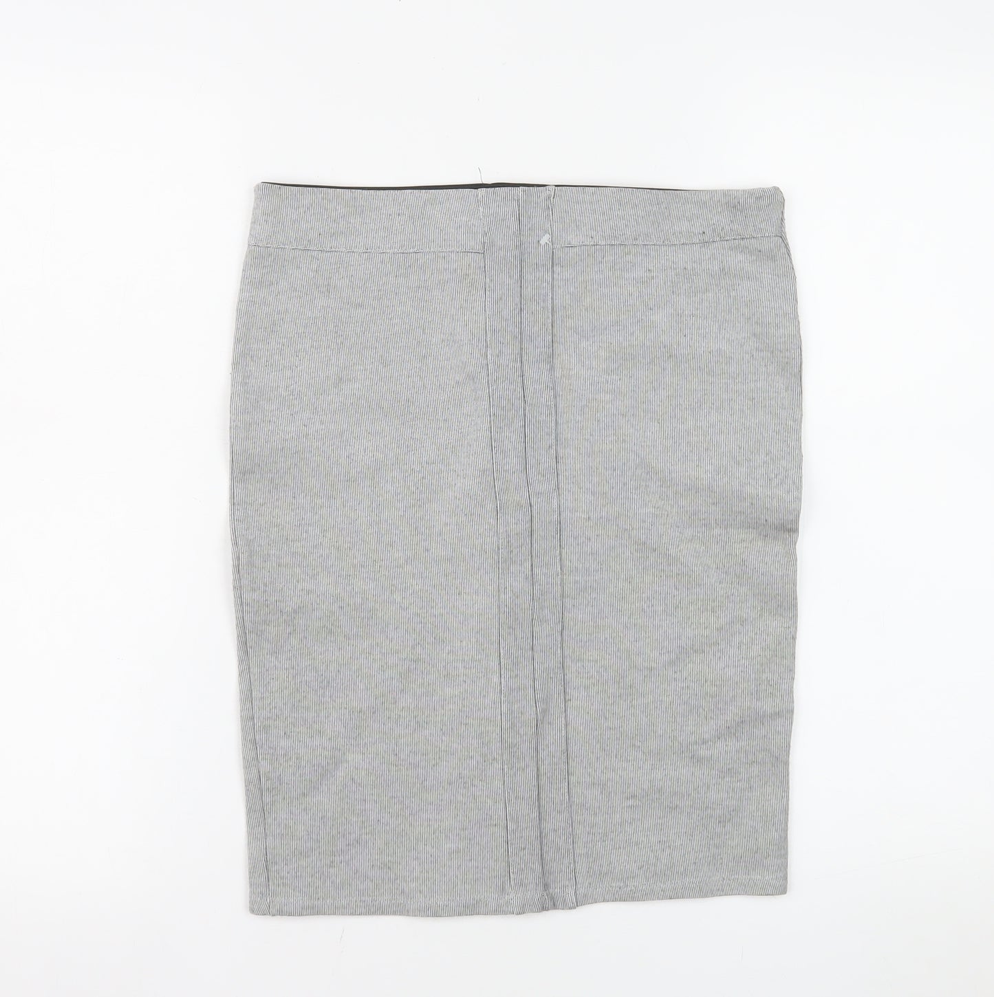 Stradivarius Women’s Grey Pencil Skirt Size M Jersey Stretch Workwear
