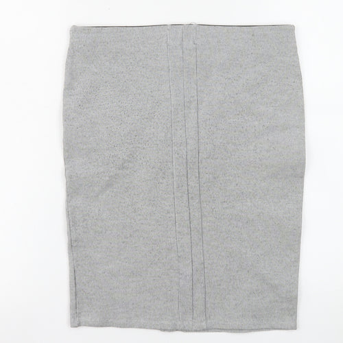 Stradivarius Women’s Grey Pencil Skirt Size M Jersey Stretch Workwear