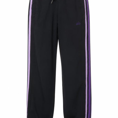 Adidas Womens Black Purple Stripe Joggers XS Cotton Blend