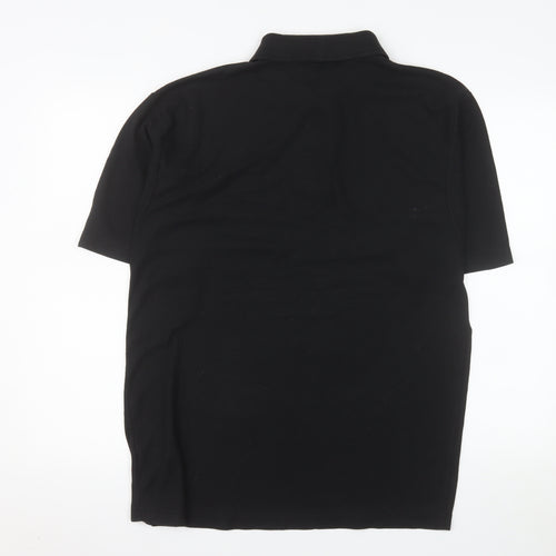 Lyle & Scott Mens Black Polo Shirt L Short Sleeve Classic Fit