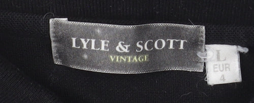 Lyle & Scott Mens Black Polo Shirt L Short Sleeve Classic Fit