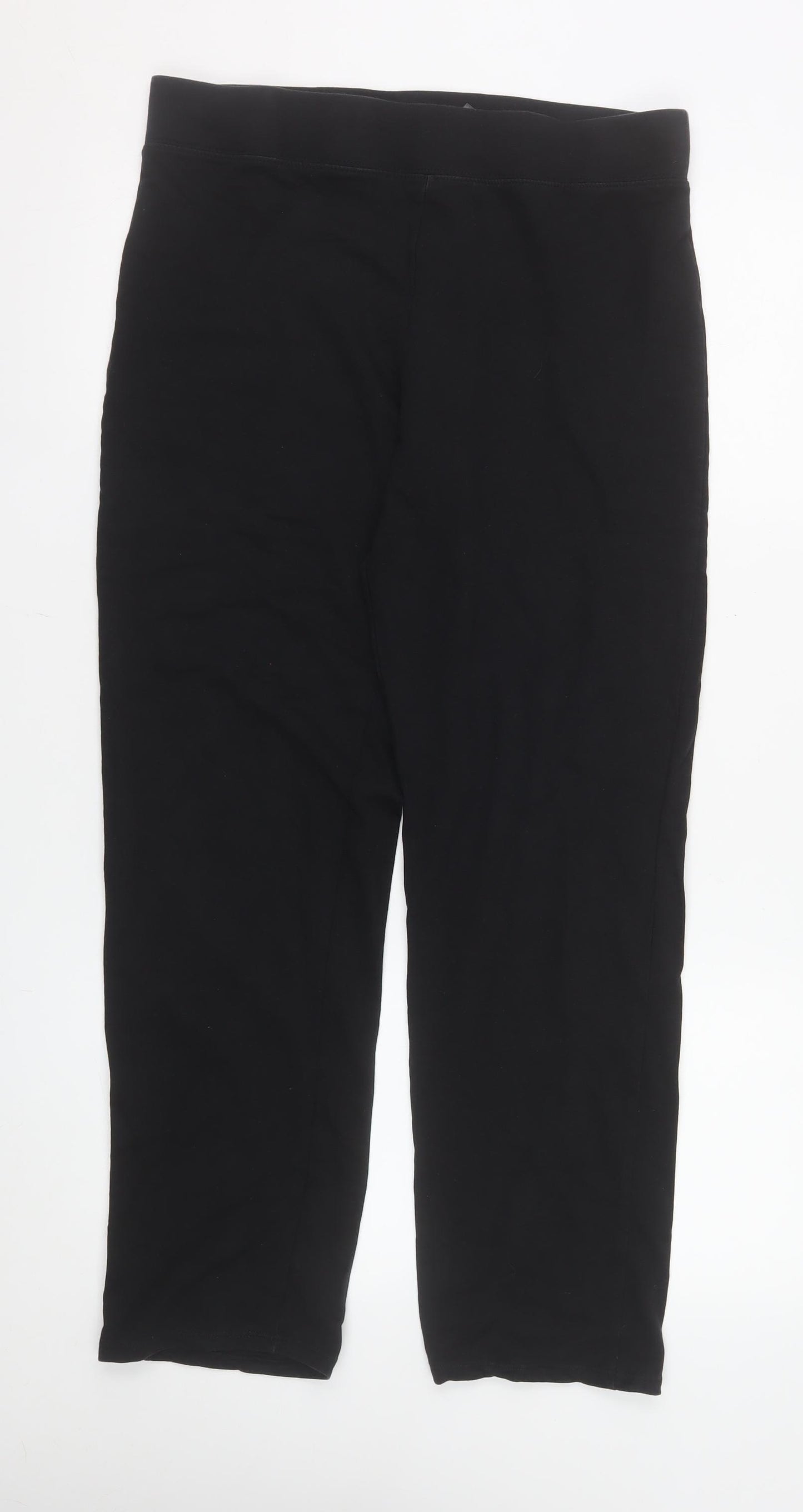 Dunnes Stores Women's Black Cotton Stretch Ankle Leggings Size 12