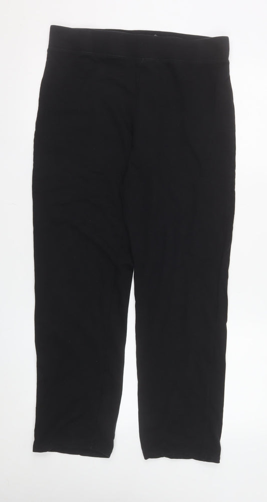Dunnes Stores Women's Black Cotton Stretch Ankle Leggings Size 12