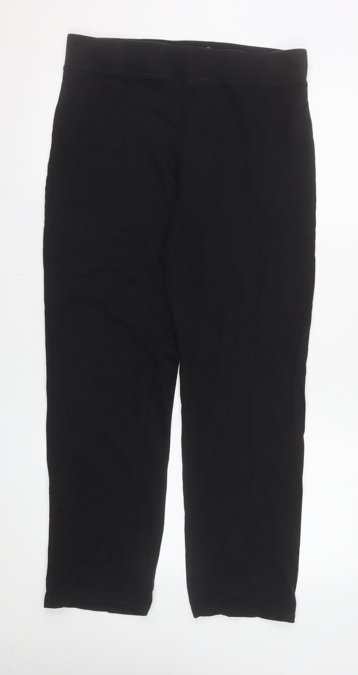 Dunnes Stores Women's Black Cotton Stretch Ankle Leggings Size 12