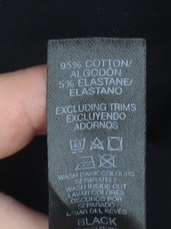 Dunnes Stores Women's Black Cotton Stretch Ankle Leggings Size 12